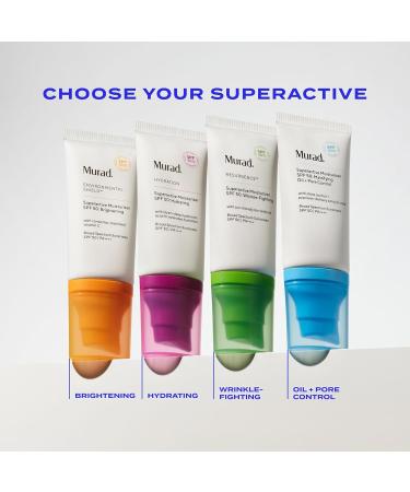 Murad Superactive Mattifying Oil and Pore Control Moisturizer SPF 50 - Shine Free Hydrating Facial Sunscreen Supercharged with Salicylic Acid To Smooth Texture and Minimize Look of Pores - 1.7Fl Oz - Buy Online on GoSupps.com
