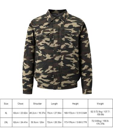 USB Cooling Jacket for Men - 4 Wind Speeds Easy to Clean XL Camouflage - Perfect for Outdoor Activities - Buy Online on GoSupps.com