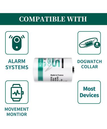 10 X LS14250 1/2 AA 3.6V Battery - High Capacity 1200mAh for Dogwatch R9 Leash | International Shipping Available - Buy Online on GoSupps.com