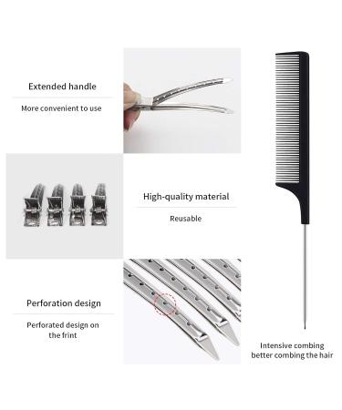 24pcs 3.5 inch Metal Alligator Hair Clips - Silver Barrettes & DIY Hair Accessories with Comb - International Shipping - Buy Online on GoSupps.com