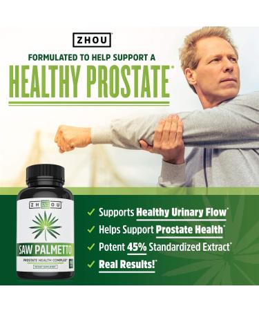 Zhou Nutrition Saw Palmetto Prostate Health Complex - 100 Capsules for Wellness - Buy Online on GoSupps.com