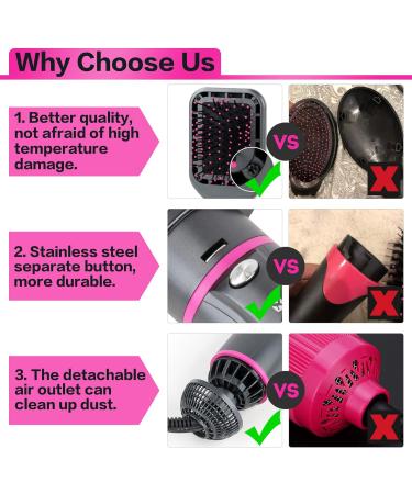 4 in 1 WeChip Hot Air Styling Brush - Ceramic Coating, Negative Ion, Large Size - Ideal for Drying, Volumizing, Straightening, Curling - Reduce Frizz, Anti-static - Suitable for All Hair Types - Buy Online on GoSupps.com