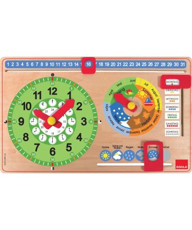 Buy GOULA Calendar Clock Small Format - International Shipping Available | Perfect for Kids' Learning - Buy Online on GoSupps.com