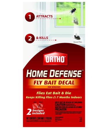Ortho Home Defense Fly Killer Window Decal, 2-Pk