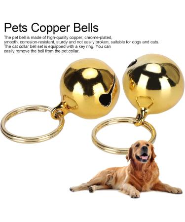 Crisp Sound Round Charm Extra Pair of Cat & Dog Brass Portable Bells Collar Charm Bells for Save Birds & Wildlife(Gold) - Buy Online on GoSupps.com