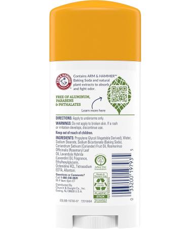 Arm & Hammer Deodorant Rosemary Lavender 2.5oz 2pk - Buy Online on GoSupps.com