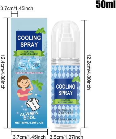  Kanoauo Refreshing Mist 50ml Convenient Cooling Spray - Liquid Hydrating Icy Mist with UV Protection for Daily Use Outdoors Hot Weather Beach Golf Sports and Hiking - Buy Online on GoSupps.com