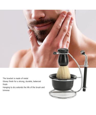 5 in 1 Hair Razor Brush Set for Men - Solid Wood Handle Foaming Shaving Bowl & Stand | International Shipping Available - Buy Online on GoSupps.com