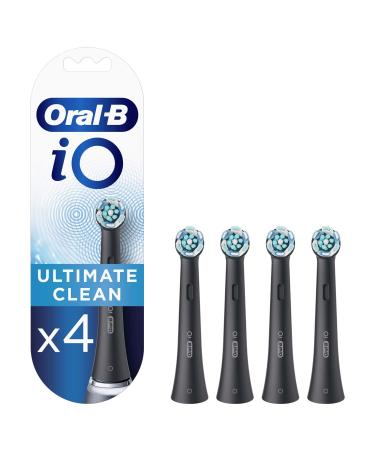 Oral-B iO Ultimate Clean Black Zeb Brush Tip Pack of 4 Sc Black