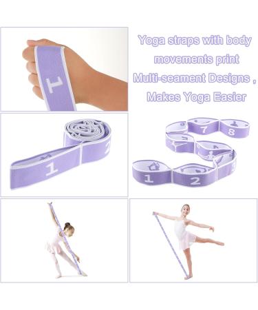 Buy Ablelo Yoga Stretching Strap - 8 Loops for Effective Stretching | Ideal Yoga Accessory for Pilates Gymnastics & Dance - Purple - Buy Online on GoSupps.com
