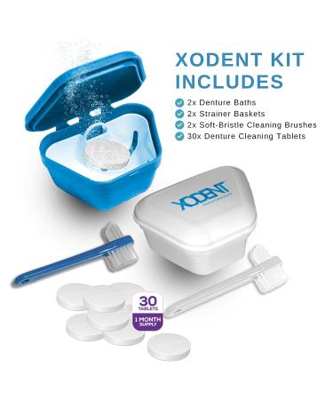 XODENT Denture Cleaning Kit - Complete Denture Bath Kit for Sparkling Clean Dentures - Buy Online on GoSupps.com