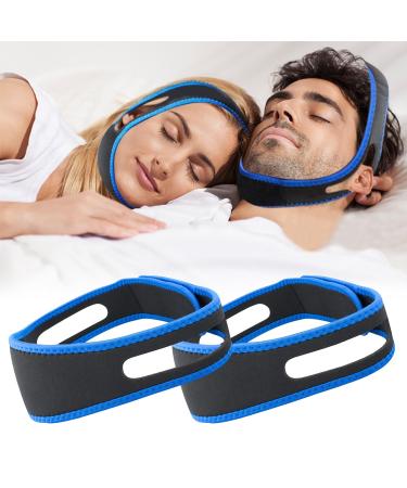 Harewu 2Pcs Chin Strap to Prevent Snoring Adjustable and Breathable Chin Strap Effectively Solve Snoring and Improve Sleep Quality Universal for Men and Women