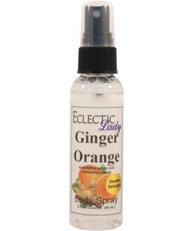 Ginger Orange Body Spray (Double Strength) 2 ounces Body Mist for Women with Clean Light & Gentle Fragrance Long Lasting Perfume with Comforting Scent for Men & Women Cologne with Soft Subtle 2 Fluid Ounces (Double Strength)