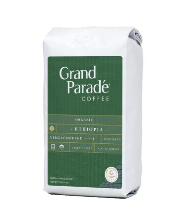 Grand Parade Coffee, 2 Lbs Unroasted Green Coffee Beans - Organic Ethiopian Yirgacheffe Natural, Grade 1 - Specialty Arabica - Fair Trade- Women Produced Single Origin