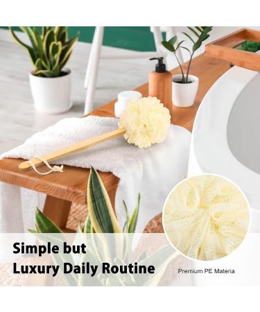 Exfoliating Loofah on a Stick Back Scrubber for Shower Long Handle Shower Sponge for Men and Women - Buy Online on GoSupps.com
