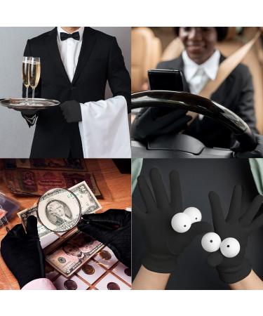 EXBRIECO 2 6 or 12 Cotton Gloves Moisturizing Gloves Soft Elastic Hand Care Comfortable Mime Jeweller Waiter Costume White or Black. M Pack 2 Black - Buy Online on GoSupps.com