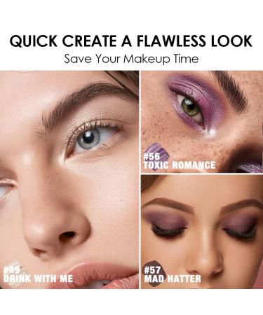 FOCALLURE Cream Eyeshadow Stick Set - 3 Pcs Shimmer Pencil Crayon | High Pigmented & Waterproof Eye Shadow | Vie En Rose - Buy Online on GoSupps.com