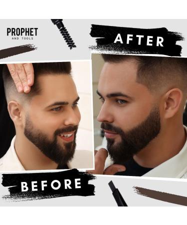 Men's Beard & Hair Pencil Fillers - Shape & Define Your Beard in 3 Colors - Thicker Fuller Look (Natural Black - Buy Online on GoSupps.com
