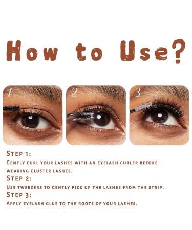 Individual Cluster Lashes 60pcs C Curl Eyelash Extension Pack - 3D Volume Effect, Manga Style (B88) - Buy Online on GoSupps.com