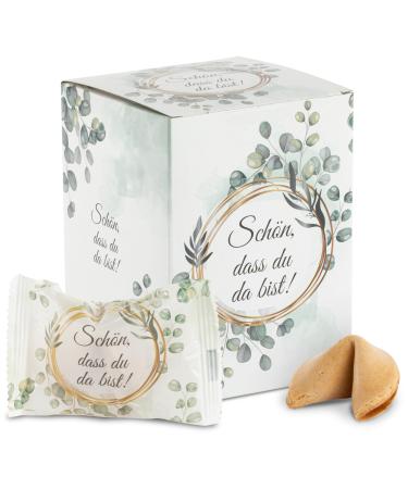 Food crew 12x lucky cookies Nice that you are there - individually packaged - guest gift wedding guests with sayings german - communion mit. - Buy Online on GoSupps.com