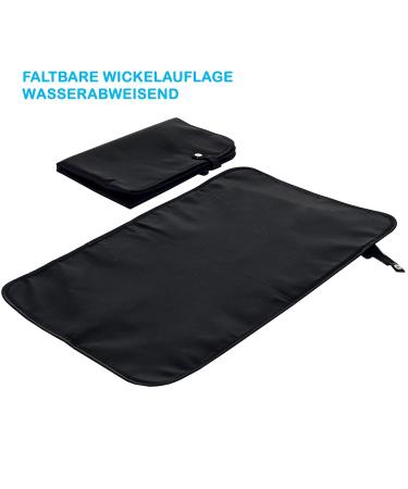 LCP Kids Diaper Bag - Eco Leather Handbag Scratch-Resistant 15L Volume Black - International Shipping - Buy Online on GoSupps.com