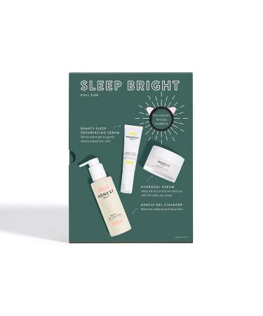 Honest Beauty Sleep Bright 3 Step Night Routine Kit | Gentle Gel Cleanser, Resurfacing Serum & Hydrogel | Bonus Spa Headband Included - Buy Online on GoSupps.com