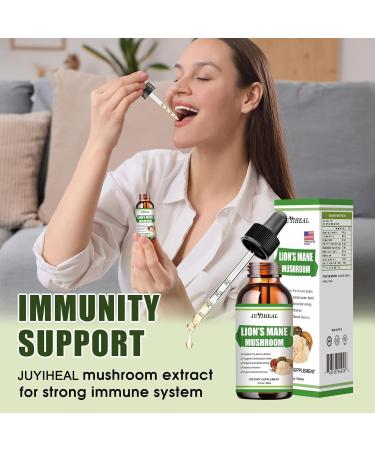 Lions Mane Liquid - Brain Support, Energy, Memory & Focus - Sugar & Alcohol-Free Lions Mane Supplement - 2 Fl OZ, 2 Month Supply Unflavoured 2 Fl Oz (Pack of 1) - Buy Online on GoSupps.com