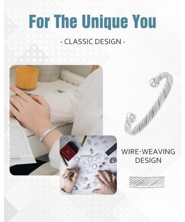JECANORI Magnetic Copper Bracelets - Adjustable Copper Bangles with Ultra-Low Magnets & Jewelry Gift Box | Stylish Pain Relief - Buy Online on GoSupps.com