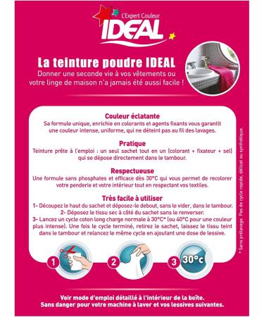 Ideal Textile Dye All in One 230 g Fuchsia - Buy Online on GoSupps.com