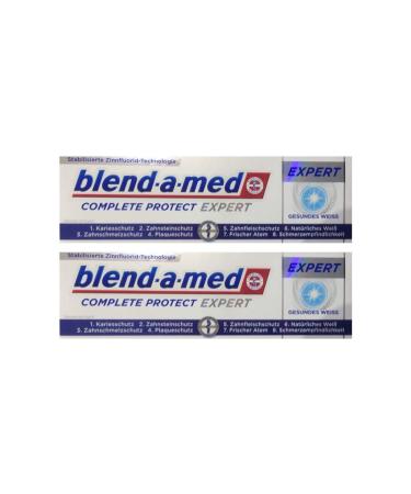 2x Blend a med Complete Protect EXPERT Healthy White 75ml Tin Fluoride Technology - Buy Online on GoSupps.com