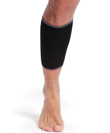 Neotech Care Calf Support Sleeve - Elastic & Breathable Knitted Fabric - Medium Compression - Black Colour (Size M 1 Unit) M 1 - Buy Online on GoSupps.com