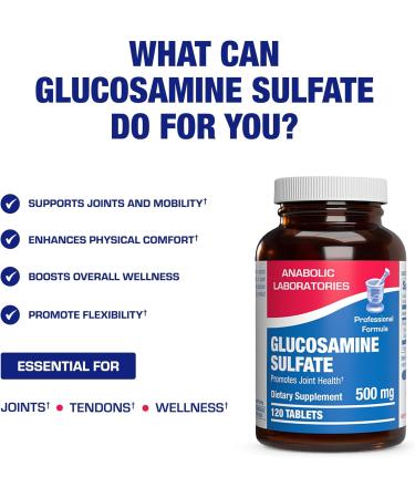 Glucosamine Sulfate Joint Health Supplement - Soft Tissue Cartilage Tendon and Ligament Supplement for Enhanced Mobility Comfort and Flexibility - Non-GMO Sodium Free & Made in the USA - 120 Servings - Buy Online on GoSupps.com