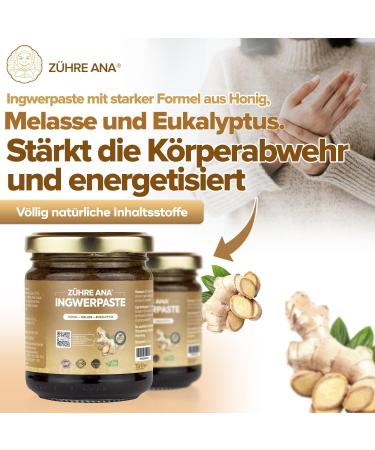 Z hre Ana - Poudre de gingembre curcuma pour les rhumes expectorant pour adultes et enfants Renforcer naturellement V gan P te de Gingembre - Buy Online on GoSupps.com