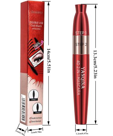 2 Fiber Lash Mascara Lengthening Tubing Mascara for Bold Volume with Dry Fiber Formula Waterproof Black Fiber Mascara for Sensitive 2 Pcs Mascara - Buy Online on GoSupps.com