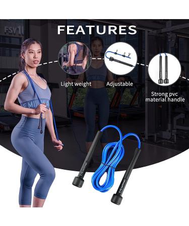 EYB Earthman Adjustable Jump Rope for Adults & Kids - Lightweight Speed Skipping Rope for Aerobic Exercise & Endurance Training - Buy Online on GoSupps.com