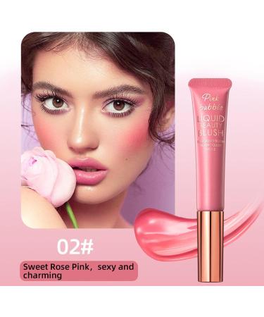 REMEK Liquid Face Blush | Matte Liquid Cheek Blush - Beauty Light Texture Facial Blush Makeup Stick for Women and Girls 2 # - Buy Online on GoSupps.com