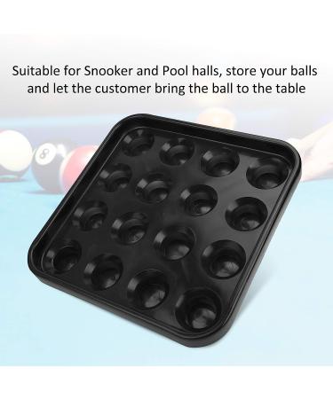 Portable AntiDrop Billiard Ball Holder Tray - 16 Holes for Snooker Pool Halls (Black) - Buy Online on GoSupps.com