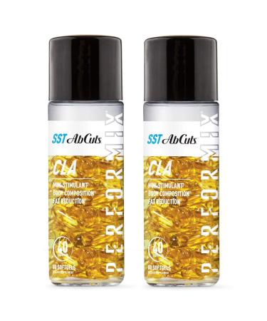 Performix SST Ab Cuts CLA - 80 Soft Gels - for Men & Women, Non-Stimulant - Contains CLA, Omega 3, Flaxseed Oil and Vitamin E - Easy-to-Swallow (2-Pack) - Buy Online on GoSupps.com