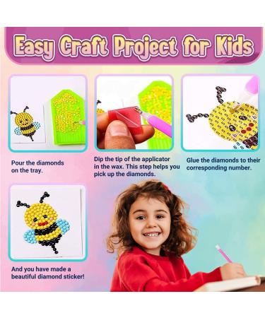 Innofans Diamond Painting Stickers Kit for Kids - 27 Water Bottle Stickers & 3 Keychains - Kids Crafts Ages 4-12 - Gem Art Stickers - Buy Online on GoSupps.com