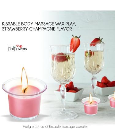Buy HOT Flowers Kissable Massage Candle - Skin Safe Low Heat Moisturizing Wax Play | Set of 3 - International Shipping Available - Buy Online on GoSupps.com