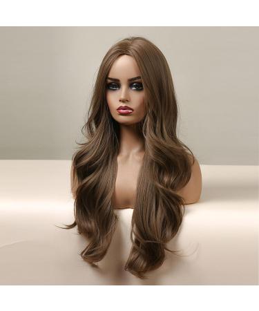 HAIRCUBE Synthetic Curly Wig - Middle Part Light Golden Brown - Women's Wigs - Buy Online on GoSupps.com
