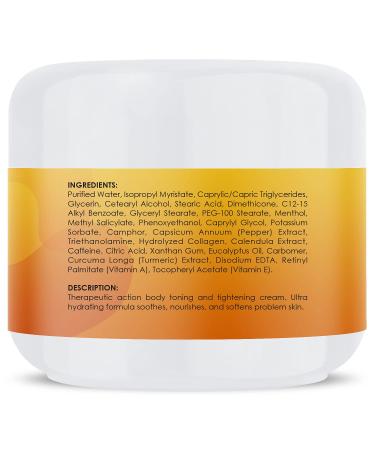 Majestic Pure Hot Cream 4 oz - Cellulite Soothing, Relaxing, Tightening & Slimming with Collagen, Turmeric, Vitamin A & E - Body Firming Cream - Buy Online on GoSupps.com