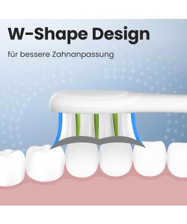 Oclean Brush Heads 6-Pack | DuPont Bristles & Tongue Cleaner | W-Shape Design for OCLEAN White2 Electric Toothbrush - Buy Online on GoSupps.com