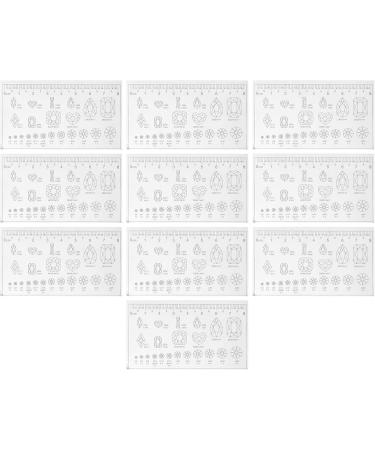 Soft Nail Art Ruler Ultra Thin Nail Measuring Ruler Transparent Portable Flexible for Steel Ball - Buy Online on GoSupps.com