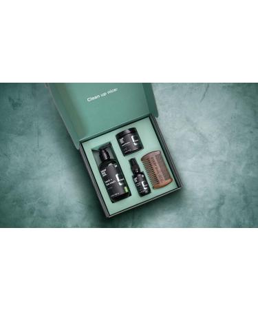 Every Man Jack Mens Sea Salt Beard Kit - Perfect for Every Guy - Includes Four Full-Sized Grooming Essentials - Beard + Face Wash Beard Oil Beard Butter + Beard Comb - Buy Online on GoSupps.com