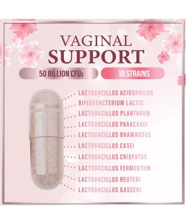 Vaginal Probiotics 50 Billion CFU - 10 Unique Strains With Cranberry & D Mannose - Vaginal PH Flora Feminine Health Balance Support - Women Health Probiotic Supplement Bottled in USA - 60 Capsules 60 Count (Pack of 1) - Buy Online on GoSupps.com