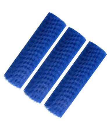 Obesntln African Mesh Sponge Mesh Back Washer for the Shower Nylon Mesh African Mesh Cloth Shower Net Scrubber Elastic Bath Sponges Remove Dead Skin for Daily Use Blue