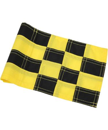 WNSC Golf Flag - Checkered Hole Pole Cup Flags - Nylon - Backyard Outdoor - Black Yellow - Buy Online on GoSupps.com