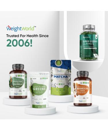 Super Greens Gummies - 90 Vegan Gummies for Energy & Immunity - Natural Blueberry & Raspberry Flavor - Essential Vitamins & Minerals - Alternative to Super Greens Powder - Buy Online on GoSupps.com