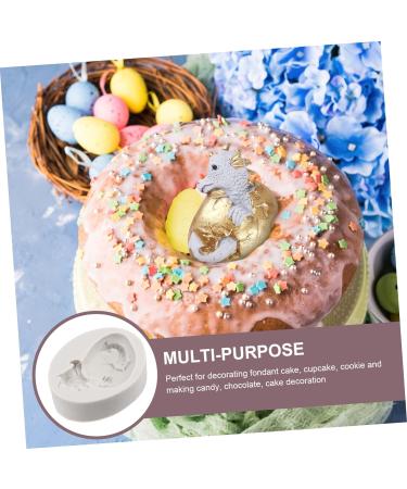 COHEALI 2pcs Easter Dinosaur Egg Mold Clay Mold Interesting Silicone Mold Candle Molds Easter Chocolate Molds Pink Bunny Ears Easter Lamb Easter Soap Easter Baking White Cake Crayon - Buy Online on GoSupps.com